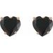 Heart 4-Prong Stud Earrings