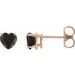 Heart 4-Prong Stud Earrings