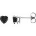 Heart 4-Prong Stud Earrings