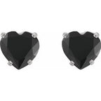 Heart 4-Prong Stud Earrings