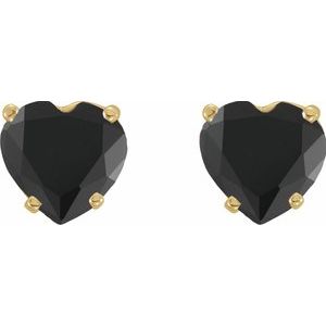 Heart 4-Prong Stud Earrings