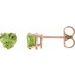Heart 4-Prong Stud Earrings