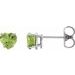 Heart 4-Prong Stud Earrings