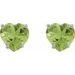 Heart 4-Prong Stud Earrings