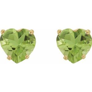 Heart 4-Prong Stud Earrings