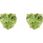 Heart 4-Prong Stud Earrings