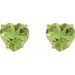 Heart 4-Prong Stud Earrings