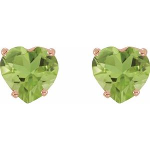 Heart 4-Prong Stud Earrings