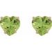 Heart 4-Prong Stud Earrings