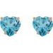 Heart 4-Prong Stud Earrings