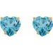 Heart 4-Prong Stud Earrings