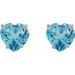 Heart 4-Prong Stud Earrings