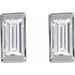 Straight Baguette Channel-Set Stud Earrings