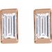 Straight Baguette Channel-Set Stud Earrings