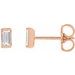 Straight Baguette Channel-Set Stud Earrings