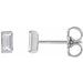 Straight Baguette Channel-Set Stud Earrings