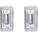 Straight Baguette Channel-Set Stud Earrings