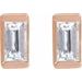 Straight Baguette Channel-Set Stud Earrings