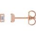 Straight Baguette Channel-Set Stud Earrings