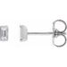 Straight Baguette Channel-Set Stud Earrings
