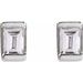 Straight Baguette Channel-Set Stud Earrings