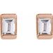 Straight Baguette Channel-Set Stud Earrings
