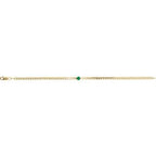 Bezel-Set Solitaire Curb Link Bracelet