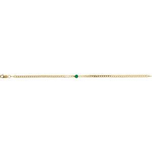 Bezel-Set Solitaire Curb Link Bracelet