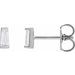 Tapered Baguette Channel-Set Stud Earrings