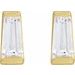 Tapered Baguette Channel-Set Stud Earrings