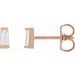 Tapered Baguette Channel-Set Stud Earrings