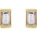 Straight Baguette Channel-Set Stud Earrings