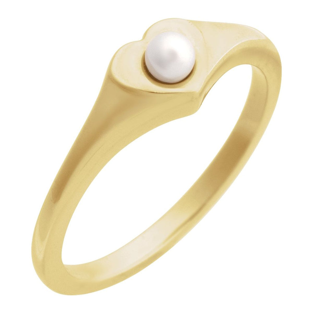 Pearl Heart Ring