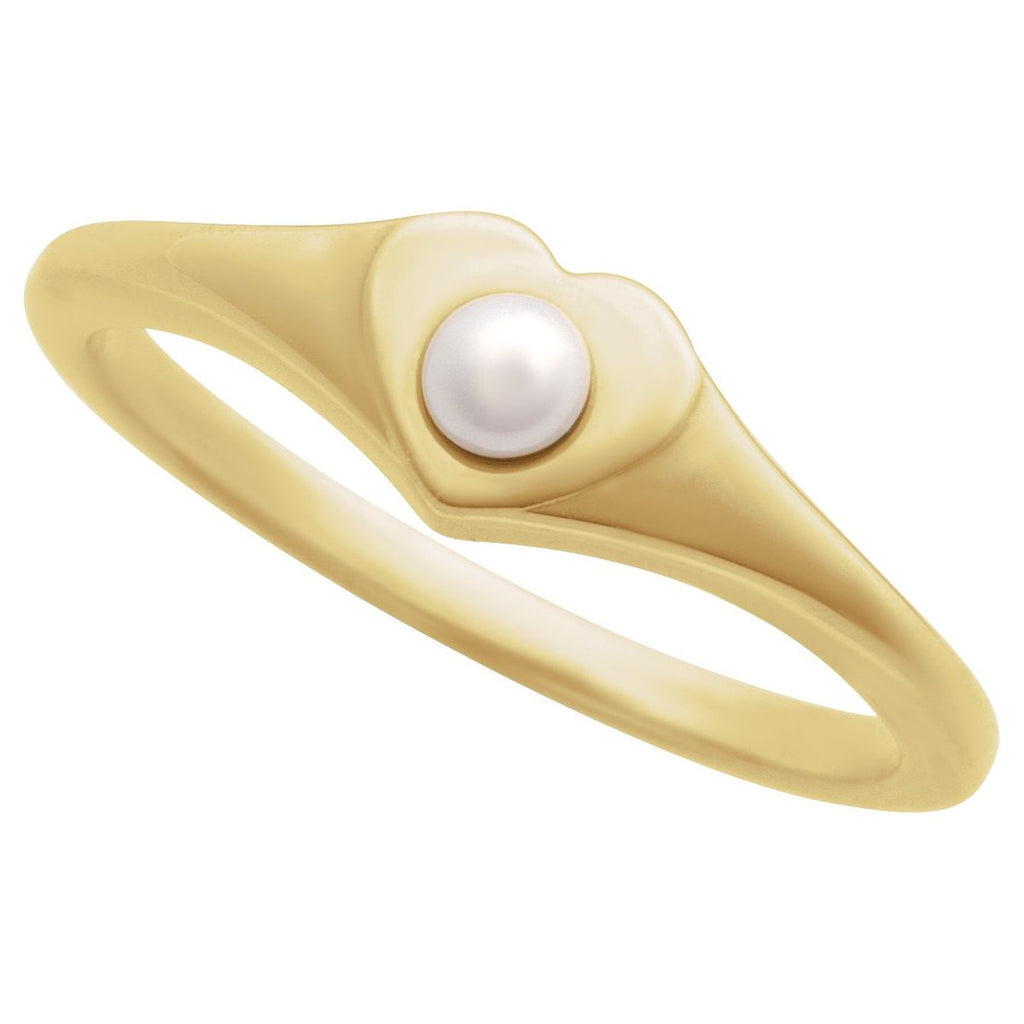 Pearl Heart Ring