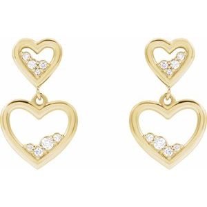 Accented Heart Earrings