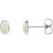 Oval Bezel-Set Cabochon Earrings