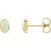 Oval Bezel-Set Cabochon Earrings