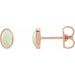 Oval Bezel-Set Cabochon Earrings