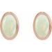 Oval Bezel-Set Cabochon Earrings