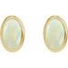 Oval Bezel-Set Cabochon Earrings