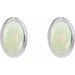 Oval Bezel-Set Cabochon Earrings