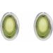Oval Bezel-Set Cabochon Earrings