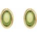 Oval Bezel-Set Cabochon Earrings