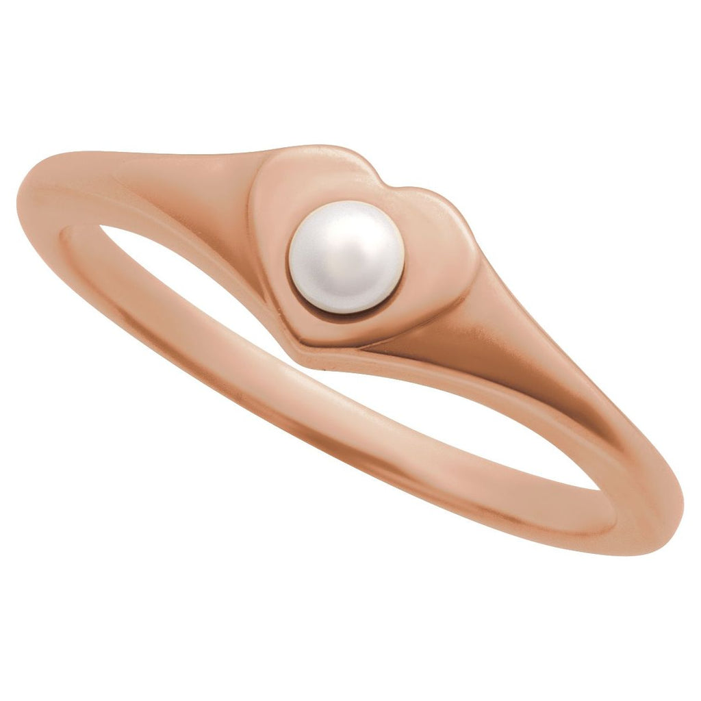 Pearl Heart Ring