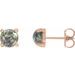 Round 4-Prong Cabochon Earrings