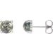 Round 4-Prong Cabochon Earrings