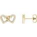 Interlocking Heart Stud Earrings