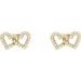 Interlocking Heart Stud Earrings