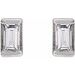 Straight Baguette Channel-Set Stud Earrings