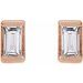 Straight Baguette Channel-Set Stud Earrings